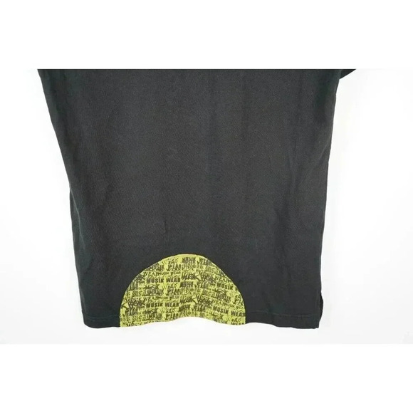 Y2K Polo Tshirt Men's Small Black/Gold Citywear #594 - Picture 6 of 10
